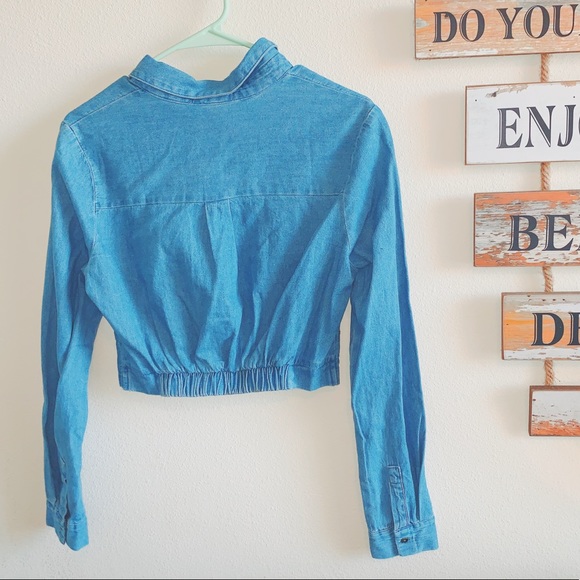 Jean button crop top! - Picture 2 of 2